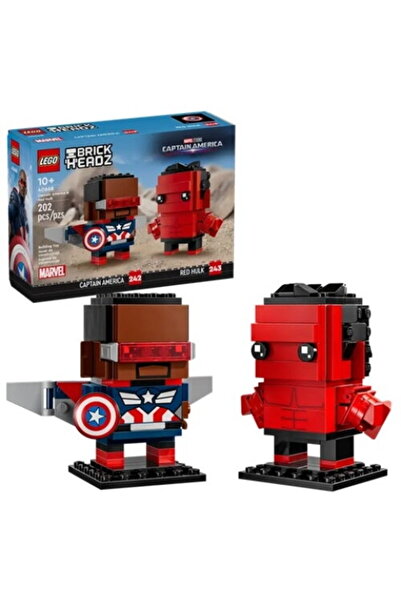 LEGO BrickHeadz Marvel - Captain America and Red Hulk figures, 202 pieces