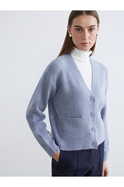 LC Waikiki Rmz Gi̇yi̇m Farkiyla V Dikim Women's Knitwear Cardigan