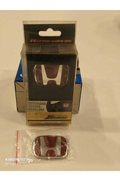 EP GARAJ OTOMOTİV شعار عجلة القيادة باللون الأحمر متوافق مع موديلات هوندا IES...