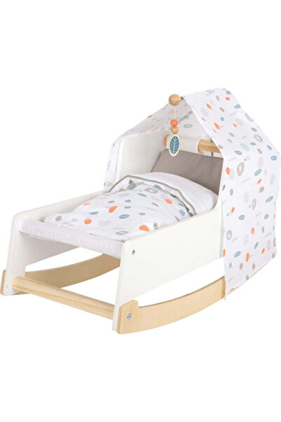 Small Foot Pătuț - leagăn pentru păpuși din lemn cu accesorii, Small Foot, 3 ...