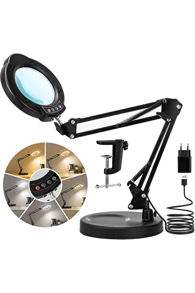 NO BRAND 10X LED Magnifier with Light, 5 Color Modes, Stepless Dimmable, LED ...
