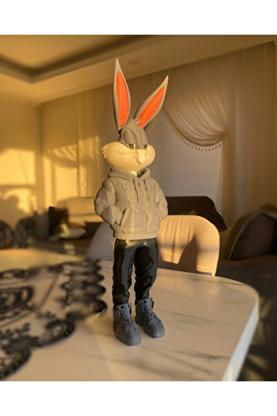 3DcraftTr Hype Bugs Bunny 33 cm Dev Figür - Bugs Bunny Modern Dekoratif Obje