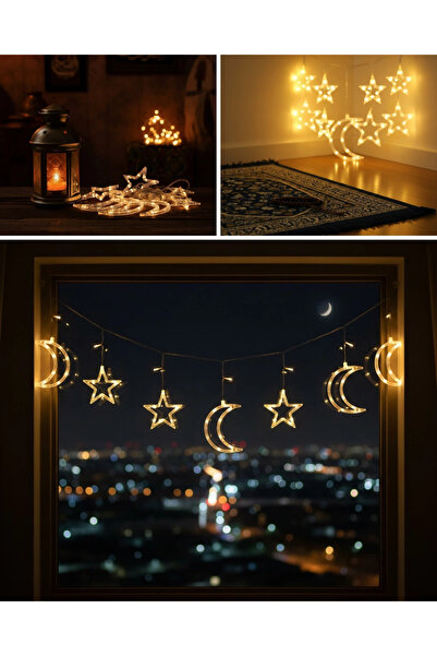 Epilons Big Moon Star Led Ramadan Ornament Decorative Light