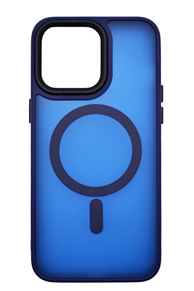 OEM Sheer Matte Magnetic Silicone Case for iPhone 15 Plus Dark Blue