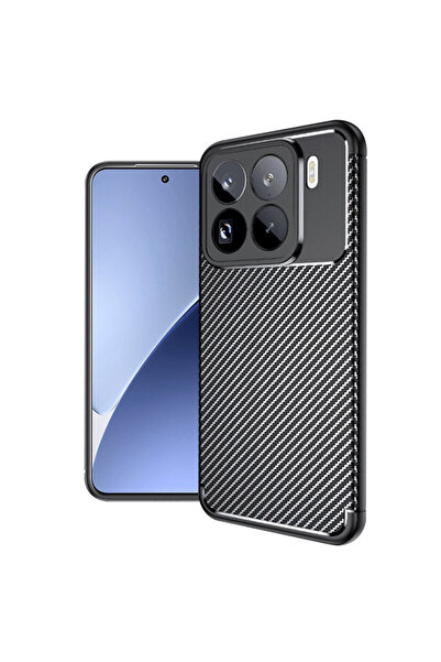 Techsuit Carcasă din fibră de carbon pentru Xiaomi 15 Pro, neagră