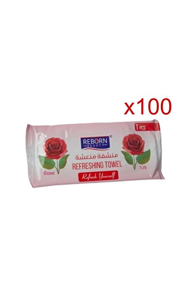 Othes 100 منشفة ريبرون بيوتي مبللة منعشة برائحة الورد