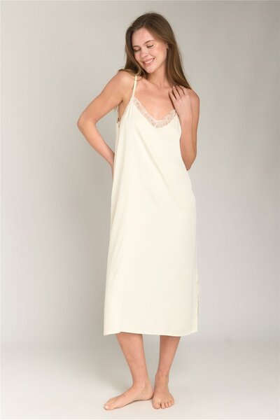 LOVELY THINGS DARLENE Saten İp Askılı Gecelik - Ekru