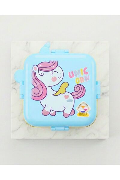 LaxSon علبة غداء بينتو للأطفال بتصميم يونيكورن مصنوعة من الفولاذ المقاوم للصد...