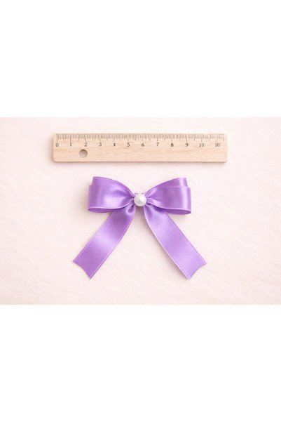 CYB STUDİO Lilac Satin Pearl Ribbon 2 cm (10 Pieces)
