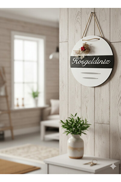 BMHOUSE Hoşgeldiniz Yazılı Kapı Süsü