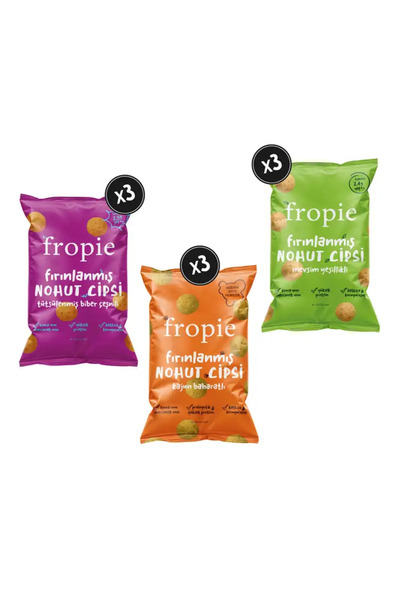 FROPİE Chickpea Chips Mixed Pack 12 Pieces