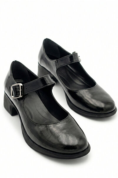 Shoesers Women's Shiny Design Loafers Buckled Casual Block Heel Pack Shoes Ba...