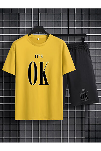 Rayan & Hoor Style Ok Printed soft short sleeve top and shorts set