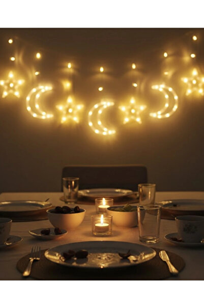 Epilons Decorative Big Moon Star Ramadan Led Light
