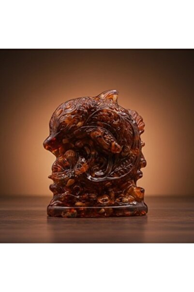 Generic Handmade Amber Dolphin Statue Figurine