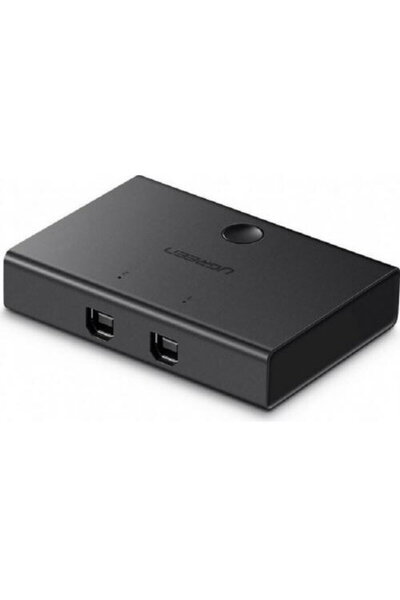 Ugreen Hub USB Sharing Switch, 2x USB 2.0, 1.5m inclus, Negru