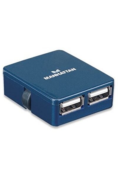 MANHATTAN Hub USB Micro Hub, 4 porturi, Albastru