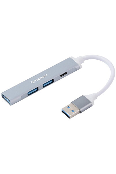 Techsuit Hub USB cu 2 porturi USB 2.0, 1 porturi USB 3.0, 1 porturi Type-C - ...