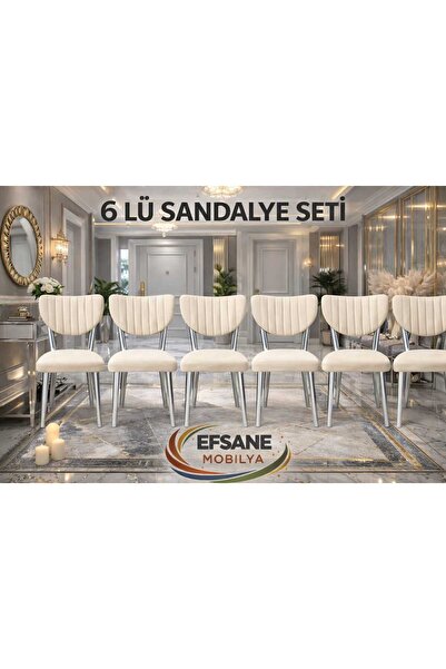 Efsane i.E.G ELMA SANDALYE 6 ADET SALON MUTFAK YEMEK ODASI SALON BALKON BAHÇE...