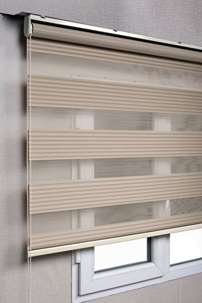 Saule Pileli Kum Beji Zebra Stor Kaliteli Güneşlik Perdeler