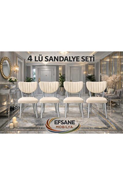 Efsane i.E.G ELMA SANDALYE 4 ADET SALON MUTFAK YEMEK ODASI SALON BALKON BAHÇE...