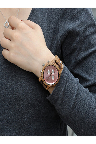 Generic Bobo Bird Wooden Clock - Pink