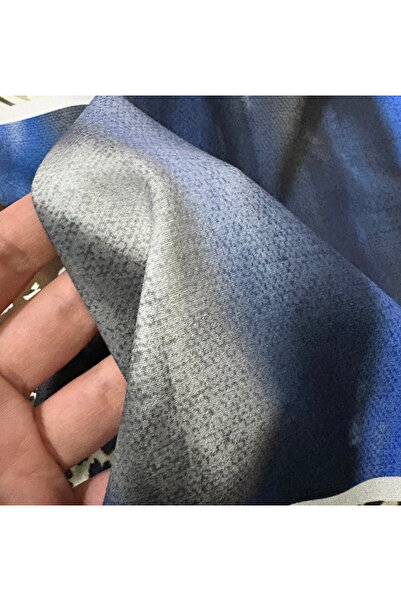 podyum baskı Blue Effect Dress Fabric, Skirt Fabric, Meter by Meter, Dabıl Fa...
