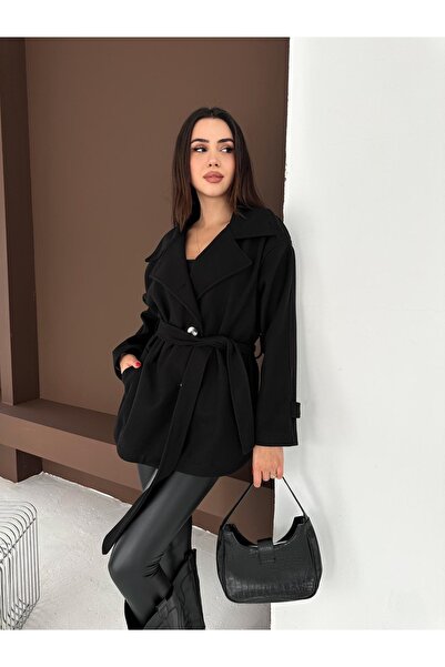 ZRA Kaşe şık kadın Kaban