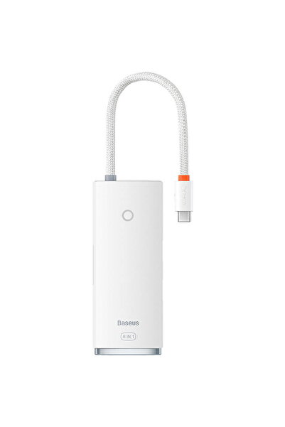 Baseus Hub seria Lite 6w1 USB-C la 2x USB 3.0 + USB-C PD + HDMI + SD/TF (alb)