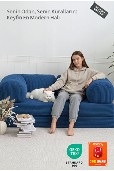 Dekoro GenZ Sofa Modern Yer Kanepesi Modüler Yataklı Lounge Gaming Koltuk Bon...