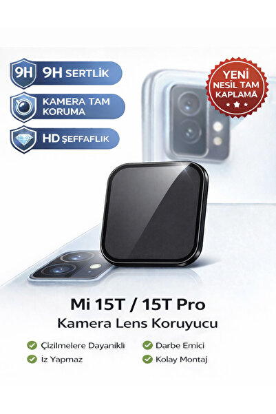 aheaks واقي عدسة الكاميرا Mi 15T / 15T Pro من الزجاج المقوى 9H ماصّ للصدمات ف...