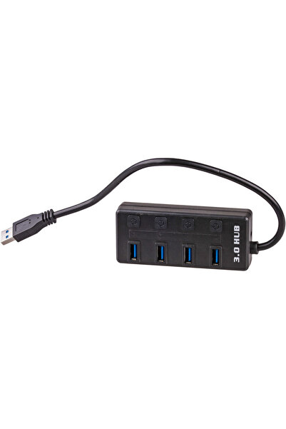 Akyga Hub de interfață AK-AD-33 USB 3.2 Gen 1 (3.1 Gen 1) Tip-A 500 Mbit/s Negru