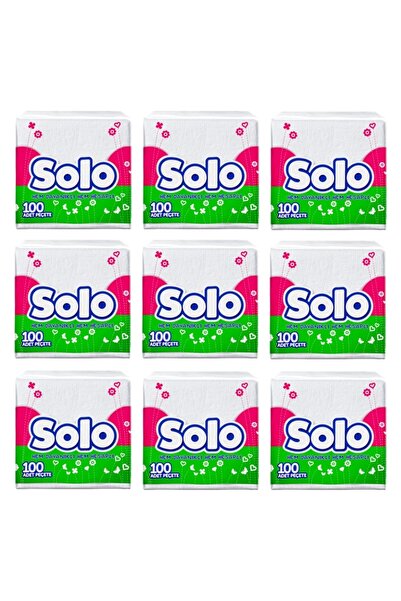 Solo مناديل سوبر 100 قطعة 30×30 سم 9 عبوات