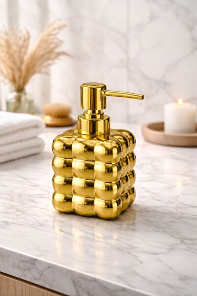 NEWNOW Mira Bubble Decorative Embossed Glass Liquid Soap Dispenser – Bathroom...
