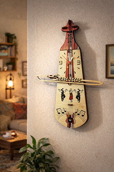 seymenbıçakçılık Samsun Written Keşan Patterned Hourly Chiming Kemençe Wall C...