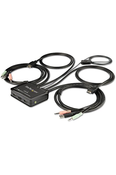 startech Comutator KVM HDMI cu 2 porturi - 4K 60Hz - Comutator KVM desktop co...