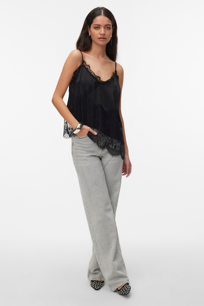 Vero Moda Vmjulia Singlet Lace Assymetric Top Exp