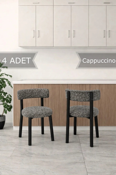 MEDA CONCEPT 4 Adet Bella Mutfak Balkon Salon Sandalyesi Hanedan Kumaş