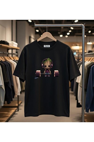 playwear Tricou Halter Headphone Tree Printed, 100% bumbac, cu croială normal...