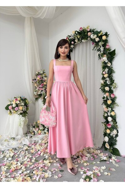 Hollyhocks Bow Detailed Dress