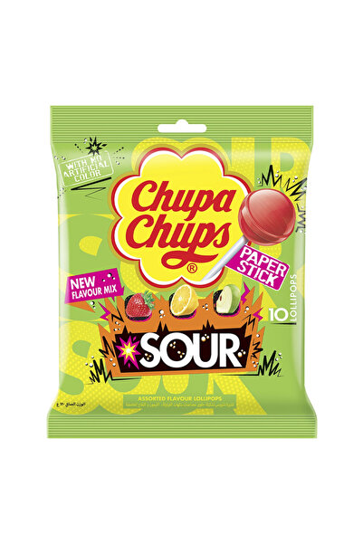 Chupa Chups مصاصات حامضة 10 قطع