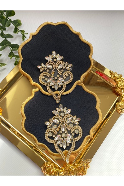 ELÇİÇEK HOME Presentation Napkin, Cocktail Napkin, Luxury Stone Coffee Side P...