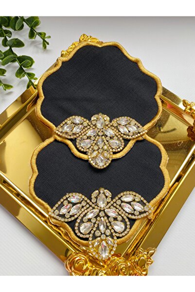 ELÇİÇEK HOME Presentation Napkin, Cocktail Napkin, Luxury Stone Coffee Side P...