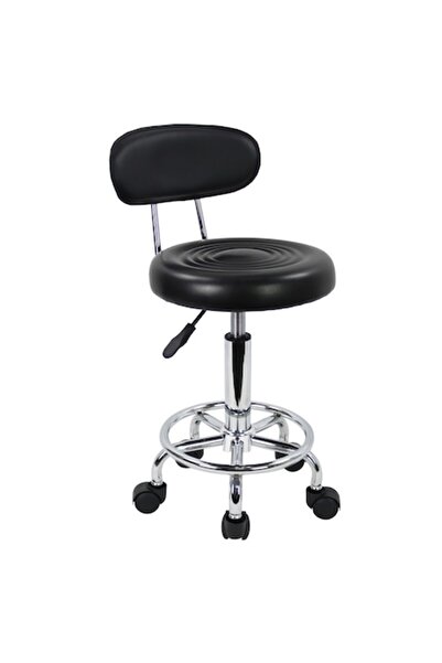 KKTONER Round Stool with Backrest