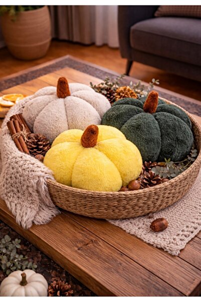 oiphome Balkabağı peluş dekoratif 30cm harika kumaş kalite beğenmek garanti