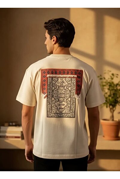 CANMODA Recien Otantik Kilim Rug Patterned Tasseled Oversized Unisex Stone Co...