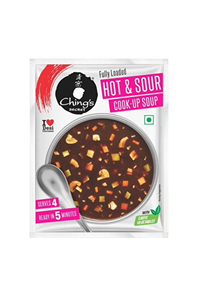 Chings Hot & Sour Cookup Instant Spicy Oriental Veg Soup Mix (55g)