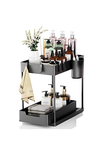 Beatus Organizator multifuncțional cu 2 niveluri – Raft inferior glisant, uni...