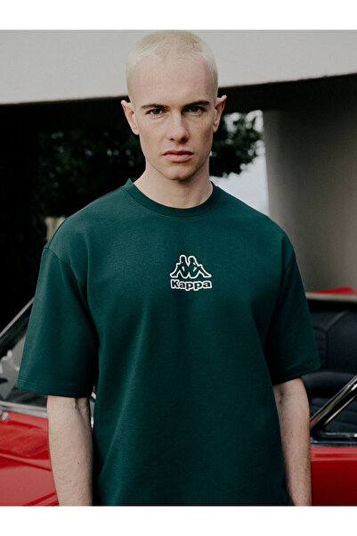 LC Waikiki Kappa Green Crew Neck Printed Unisex Sports T-Shirt from Cc Collec...