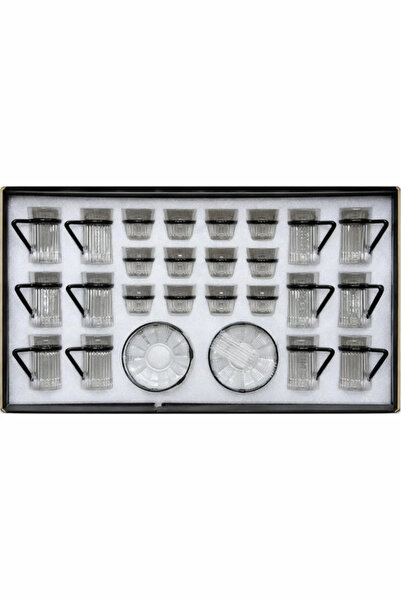 Urbanza 36 Piece Tea Set Glass Cups Tea Cups and Saucers Luxury Tea Serving S...